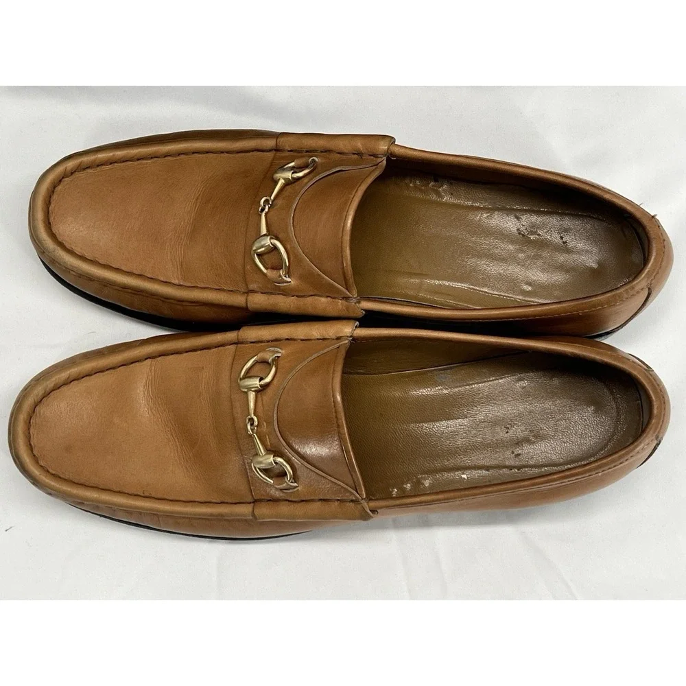 Vintage Gucci Women's Amber Horsebit Loafers Size 11 Including Original Box
